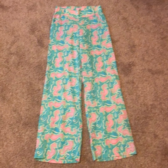 Lilly Pulitzer Pants - Lilly Pulitzer Seahorse Print Palazzo Pants